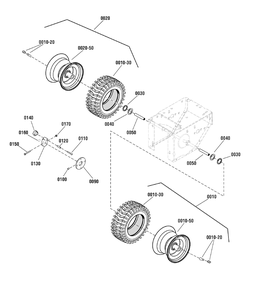 Wheels And Tires Group Diagram and Parts List for 1695698-CM741350H 2009 Briggs and Stratton Snow Blower